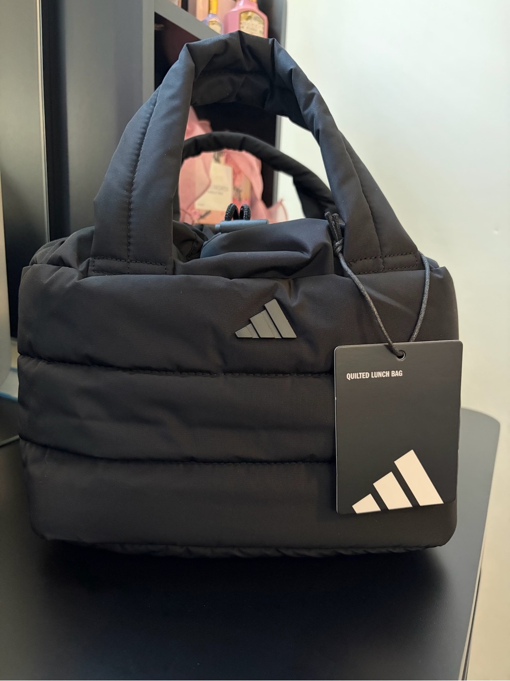 Adidas Black Quilted Lunch Bag